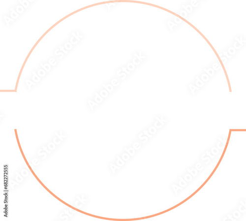 Simple Circle Logo Frame Border Illustration