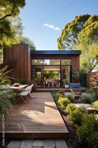 Wooden-style Cabin in the Forest