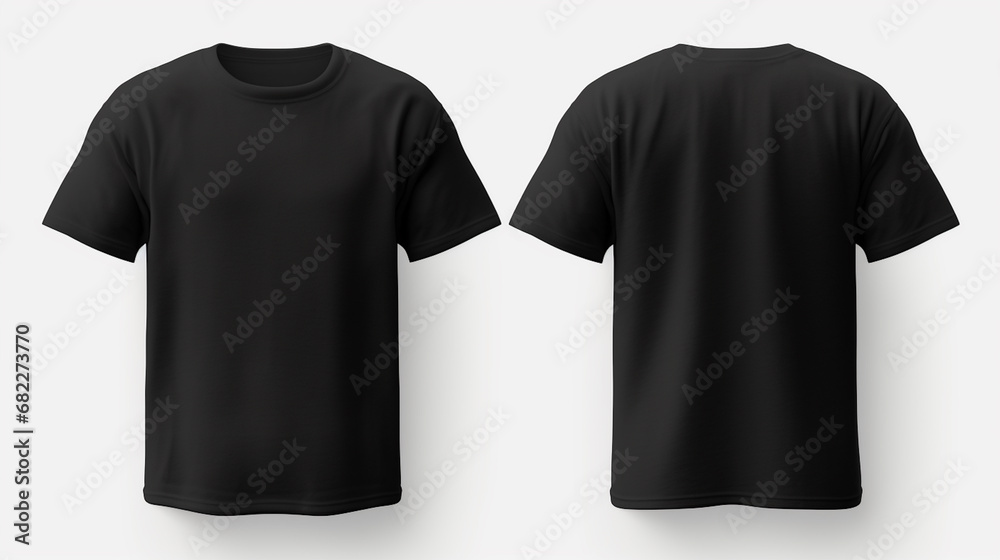 Naklejka premium blank black hoodie front and back for mockups