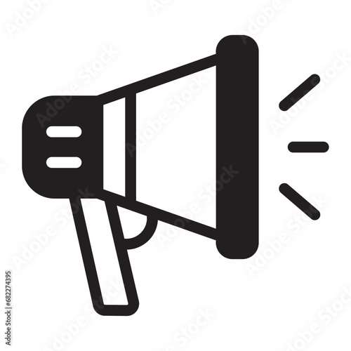 megaphone glyph icon