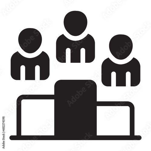 podium glyph icon