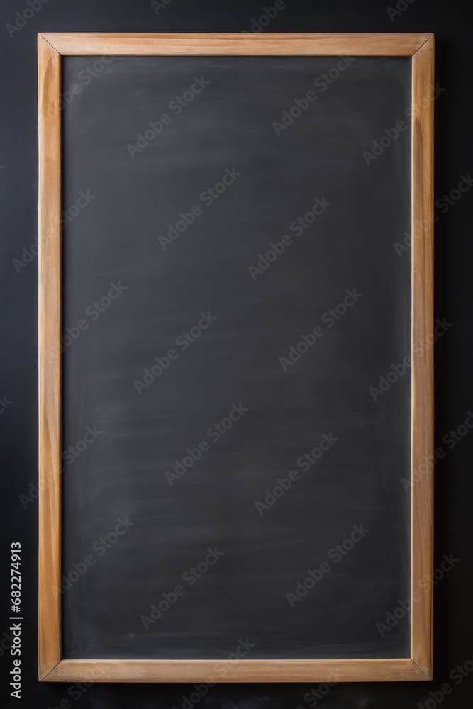 A clean slate chalkboard with no chalk marks on it AI generated illustration A clean slate chalkboard with no chalk marks on it AI generated illustration