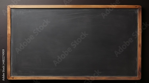 A clean slate chalkboard with no chalk marks on it  AI generated illustration photo