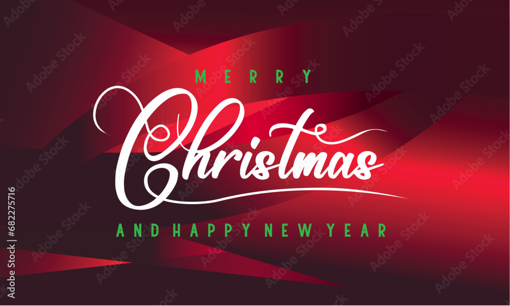  Merry Christmas and Happy New Year larg, Christmas hand drawn lettering. Xmas calligraphy on white background. Christmas red, lettering. Xmas isolated calligraphy. Banner, postcard, poster design.