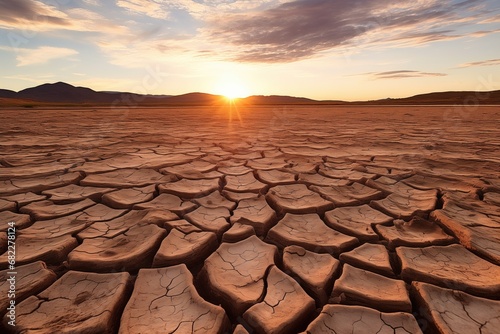 dry cracked earth during drought
