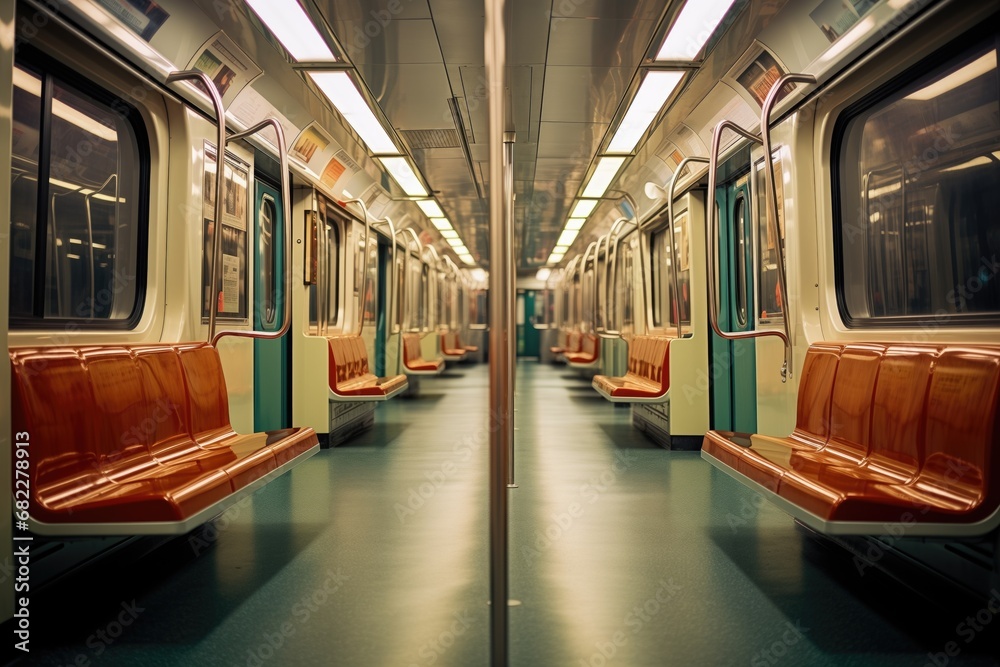 a sleek subway car gracing an underground platform