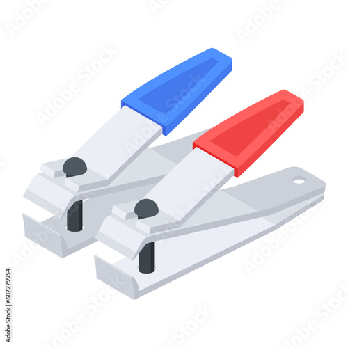 Barber Shop Interior Isometric Icon