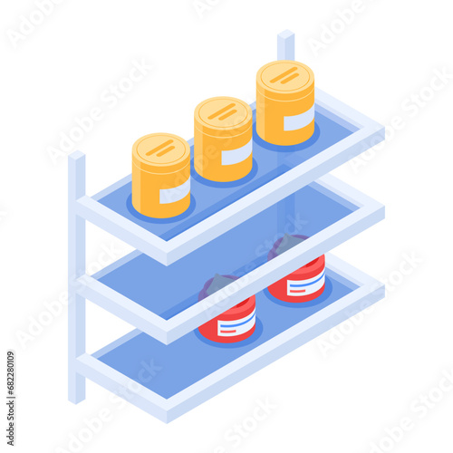 Barber Shop Interior Isometric Icon