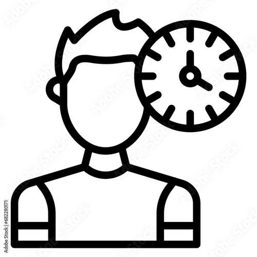 Patience Line Icon
