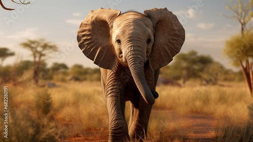 African elephant calf 8K created with Generative Ai