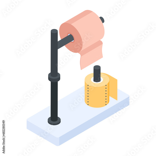 Barber Shop Interior Isometric Icon