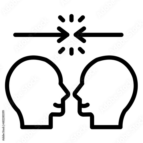 Conflict Resolution Line Icon