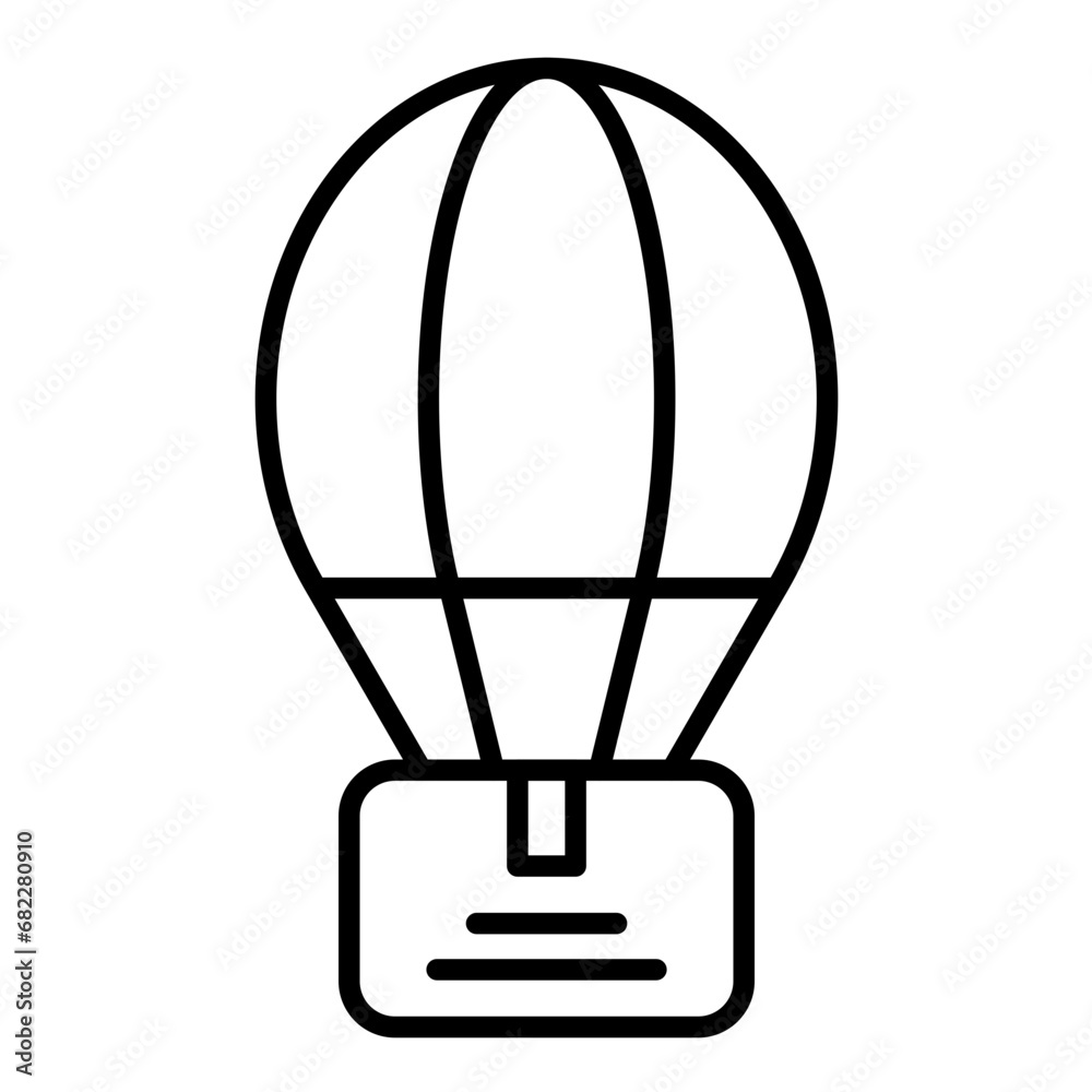 Obraz premium Parachute Drop Line Icon