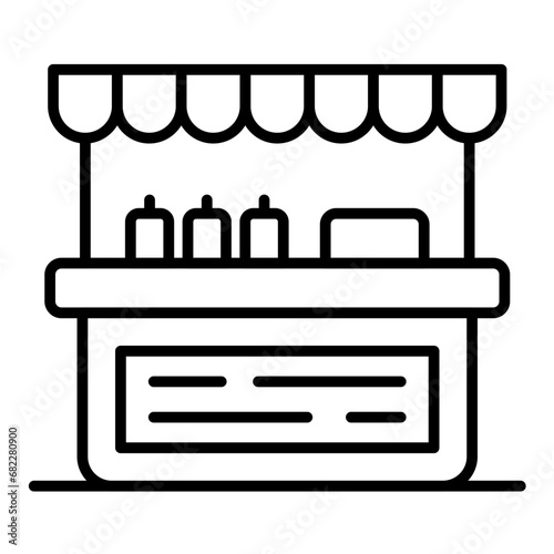 Concession Stand Line Icon