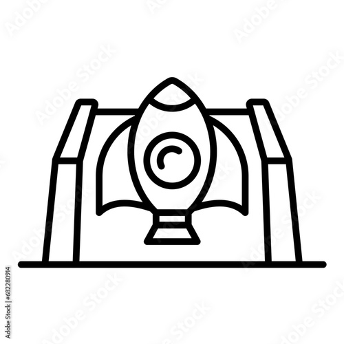 Space Shot Line Icon