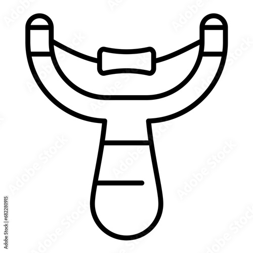Sling Shot Line Icon