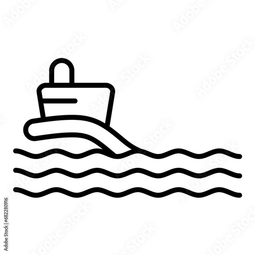 Water Ride Line Icon