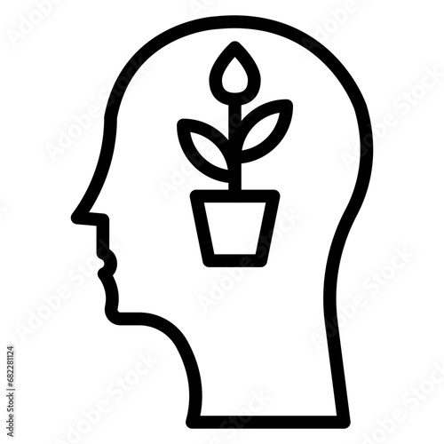 Growth Mindset Line Icon