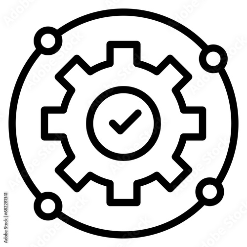 Network Efficiency Line Icon
