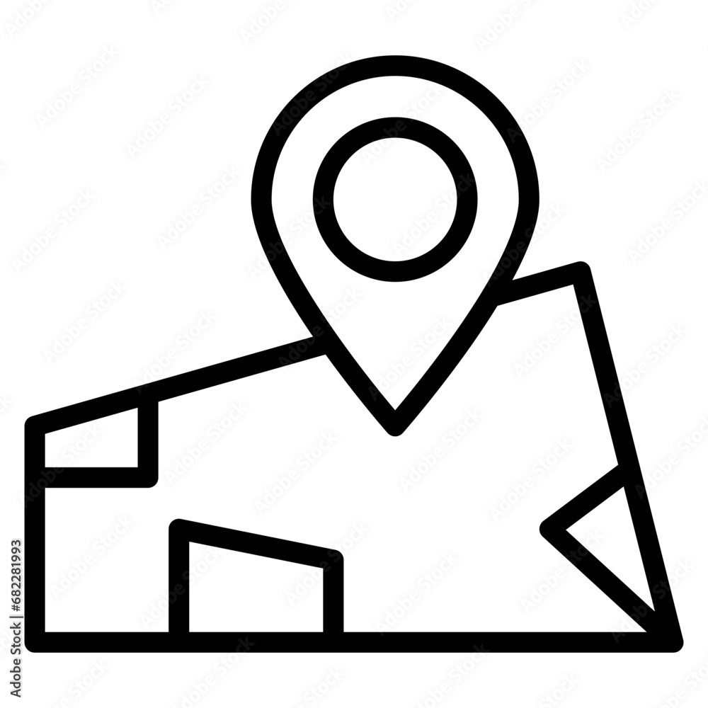 Map Line Icon