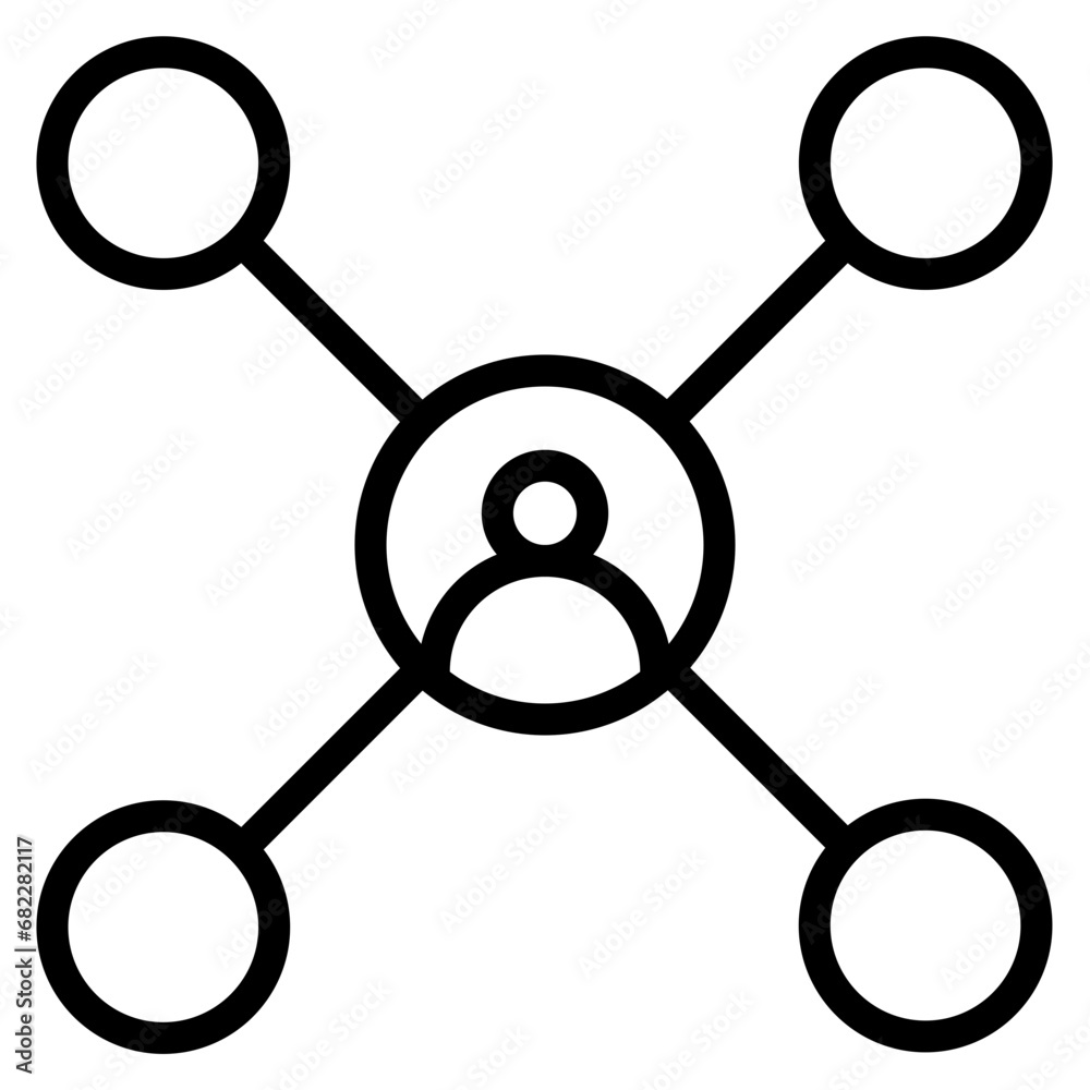Connect With Us Line Icon