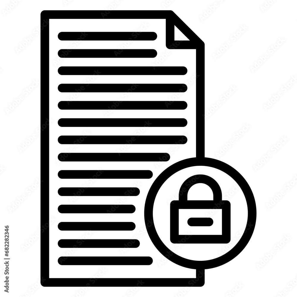 Information Security Line Icon Information Security Line Icon
