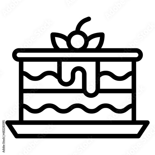 Tiramisu Line Icon