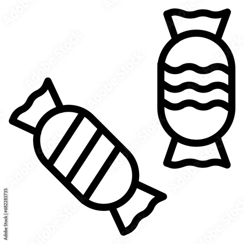 Colorful Sweets Line Icon