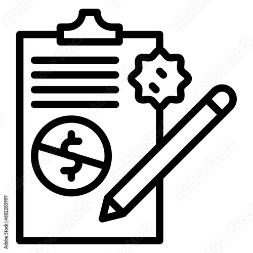 Dirty Contract Line Icon