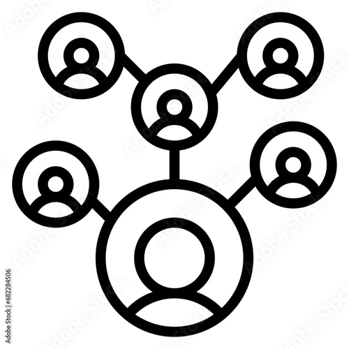 Contact Tracing Line Icon