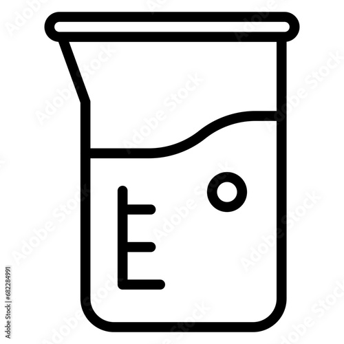 Graduated Cylinder Line Icon