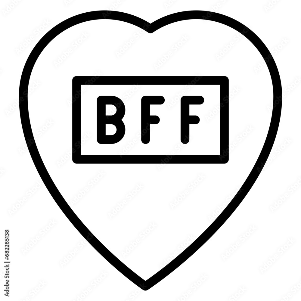 Best Friend Forever Line Icon Best Friend Forever Line Icon