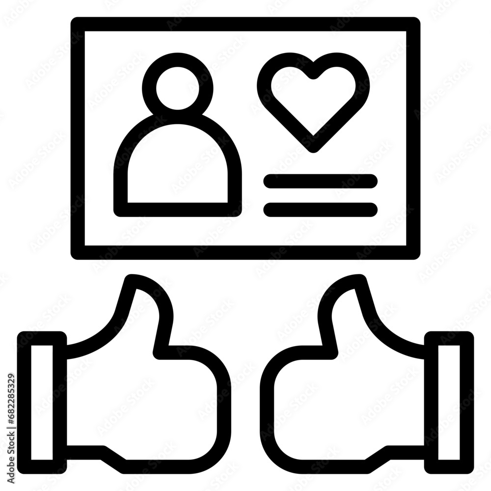 Obraz premium Gratefulness Line Icon