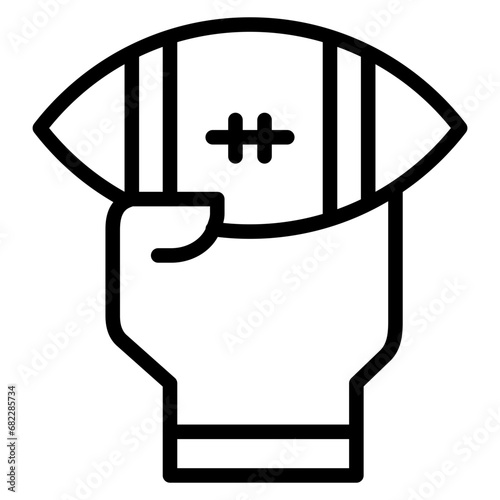 Quarterback Line Icon