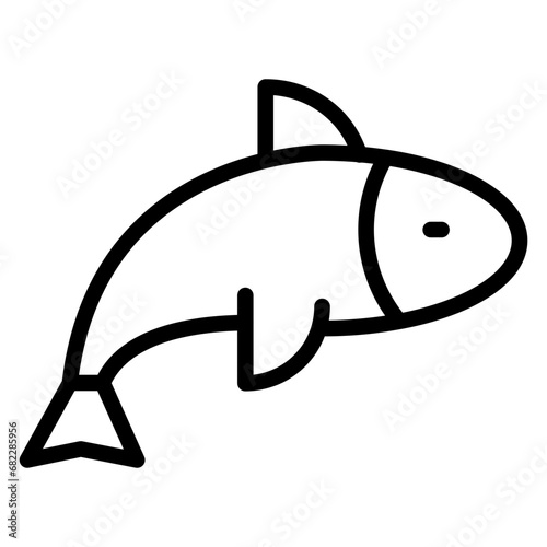 Fish Line Icon