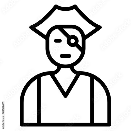 Pirate Line Icon