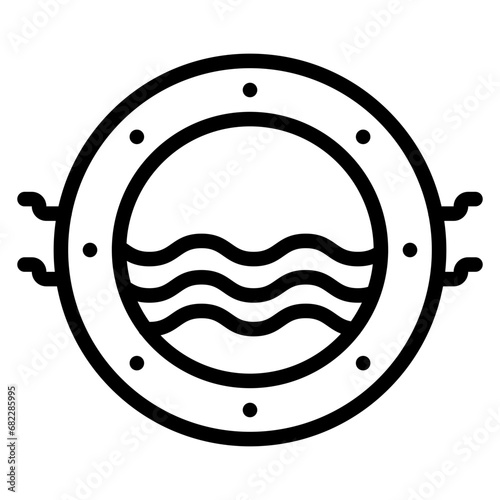 Porthole Line Icon