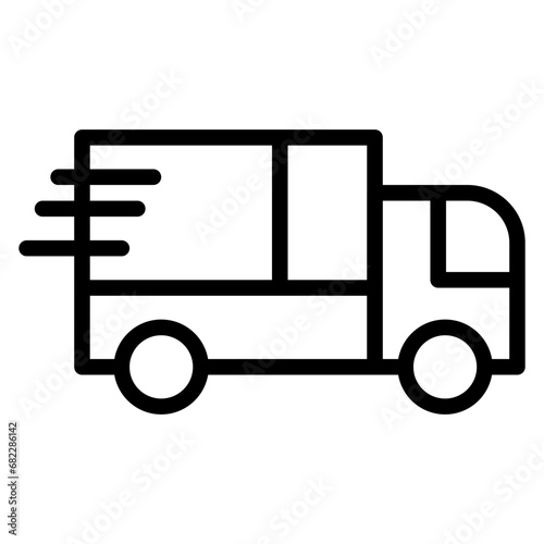Delivery Truck Line Icon