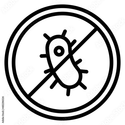 Antibacterial Fabric Line Icon