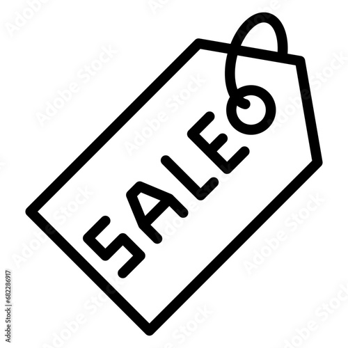 On Sale Tag Line Icon