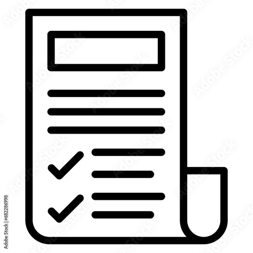 Shopping List Line Icon