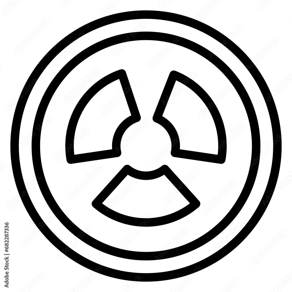 Radiation Line Icon