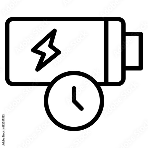 Battery Life Line Icon