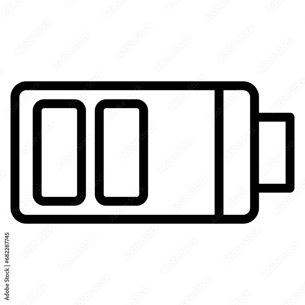 Medium Battery Line Icon Medium Battery Line Icon