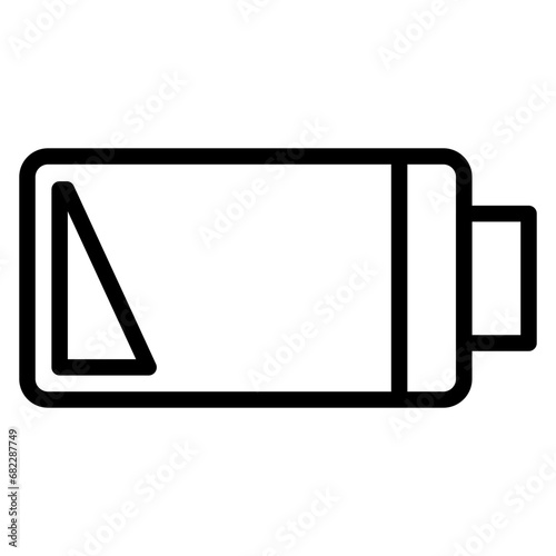 Low Battery Line Icon photo