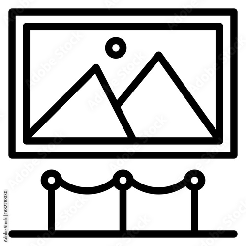 Exhibit Design Line Icon