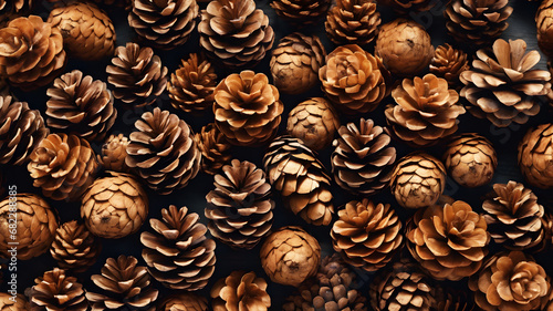 Abstract background of pine cones. Generative Ai