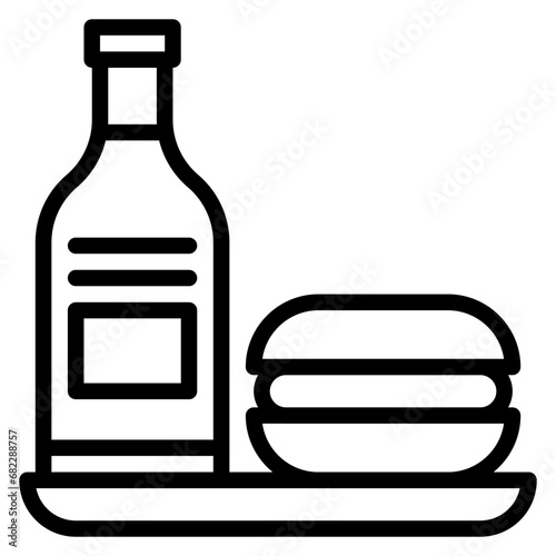 Food and Beer Line Icon