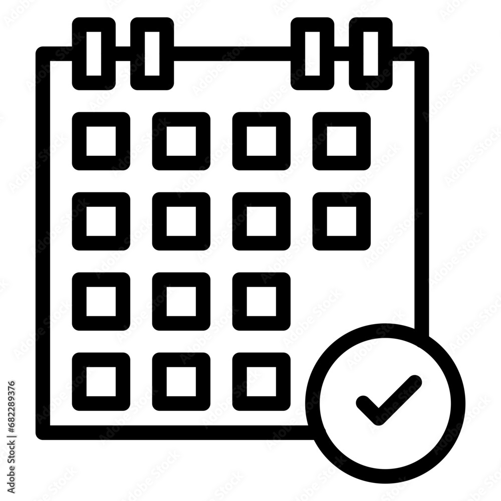 Daily Events Line Icon Daily Events Line Icon