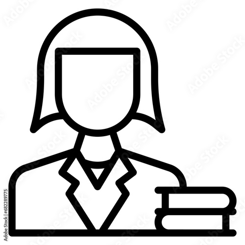Librarian Line Icon